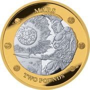 2 Pounds - Charles III Mars Glacier; Silver, United Kingdom, 2023 reverse image