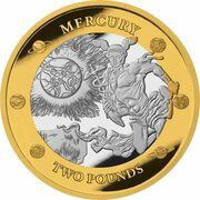 2 Pounds - Charles III Mercury Glacier, United Kingdom, 2023 reverse image
