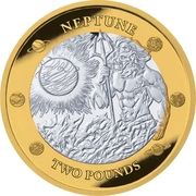 2 Pounds - Charles III Neptune Glacier; Silver, United Kingdom, 2023 reverse image