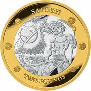 2 Pounds - Charles III Saturn Glacier, United Kingdom, 2023 reverse image