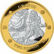 2 Pounds - Charles III Uranus Glacier, United Kingdom, 2023 reverse image