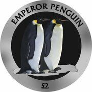 2 Pounds - Charles III Emperor penguin; Coloured, United Kingdom, 2023 reverse image