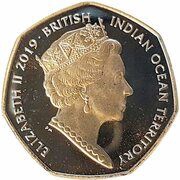 50 Pence - Elizabeth II Green turtle obverse image