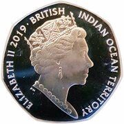 50 Pence - Elizabeth II Leatherback turtle obverse image