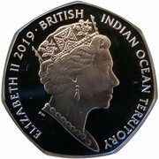50 Pence - Elizabeth II Olive ridley turtle obverse image