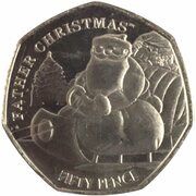 50 Pence - Elizabeth II Father Christmas, United Kingdom, 2020 reverse image