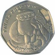 50 Pence - Elizabeth II Father Christmas, United Kingdom, 2021 reverse image