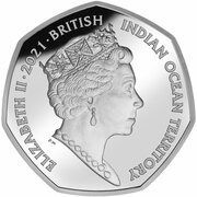 50 Pence - Elizabeth II Father Christmas; Coloured obverse image