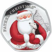 50 Pence - Elizabeth II Father Christmas; Coloured, United Kingdom, 2021 reverse image