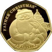 50 Pence - Elizabeth II Father Christmas; Gold, United Kingdom, 2021 reverse image