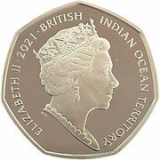 50 Pence - Elizabeth II Coat of Arms; Silver obverse image