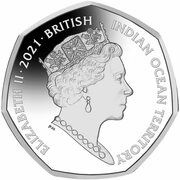 50 Pence - Elizabeth II Trooping the Colour; Silver obverse image