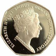 50 Pence - Elizabeth II Chagos anemone; Silver obverse image