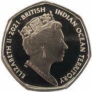 50 Pence - Elizabeth II Emperor angelfish obverse image