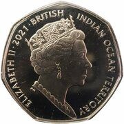 50 Pence - Elizabeth II Longnose butterflyfish obverse image