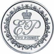 2 Pounds - Elizabeth II Prince Philip, 90th Birthday; Silver, United Kingdom, 2011 reverse image