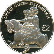 2 Pounds - Elizabeth II Princess Margaret; Silver, United Kingdom, 2012 reverse image