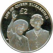 2 Pounds - Elizabeth II The Queen Mother; Silver, United Kingdom, 2012 reverse image