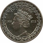 2 Pounds - Elizabeth II Diamond Jubilee, United Kingdom, 2012 reverse image