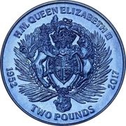 2 Pounds - Elizabeth II Coat of Arms; Titanium, United Kingdom, 2017 reverse image