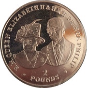 2 Pounds - Elizabeth II Elizabeth II and Prince Philip, United Kingdom, 2017 reverse image