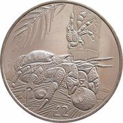 2 Pounds - Elizabeth II Coconut crabs, United Kingdom, 2018 reverse image