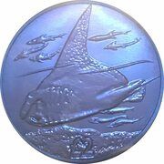 2 Pounds - Elizabeth II The manta ray; Titanium, United Kingdom, 2018 reverse image