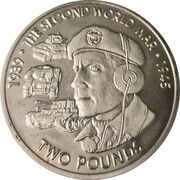 2 Pounds - Elizabeth II The Soldier, United Kingdom, 2019 reverse image