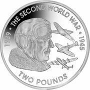 2 Pounds - Elizabeth II The Airman, United Kingdom, 2019 reverse image