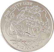 2 Pounds - Elizabeth II The Cutty Sark, United Kingdom, 2019 reverse image