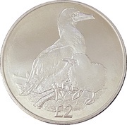 2 Pounds - Elizabeth II Red-footed booby, United Kingdom, 2019 reverse image