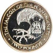 2 Pounds - Elizabeth II The Falcon of the Plantagenets, United Kingdom, 2021 reverse image