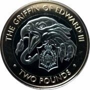 2 Pounds - Elizabeth II The Griffin of Edward III, United Kingdom, 2021 reverse image