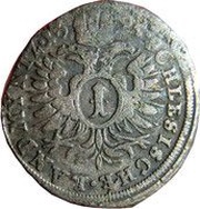 1 Kreuzer Landmünz - Leopold I Oppeln, Bohemia, 1695 reverse image