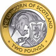 2 Pounds - Elizabeth II The Unicorn of Scotland; Silver, United Kingdom, 2021 reverse image