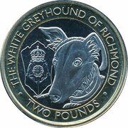 2 Pounds - Elizabeth II The White Greyhound of Richmond, United Kingdom, 2021 reverse image