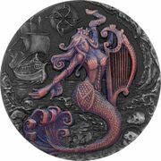 4 Pounds - Elizabeth II The Siren; Coloured, United Kingdom, 2018 reverse image