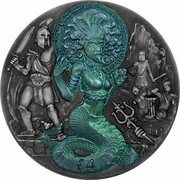 4 Pounds - Elizabeth II Medusa; Coloured, United Kingdom, 2018 reverse image