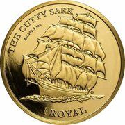 1 Royal - Elizabeth II The Cutty Sark; Gold bullion reverse image
