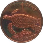 1 Cent - Elizabeth II Hawksbill Turtle reverse image