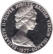 50 Cents - Elizabeth II Silver Jubilee obverse image