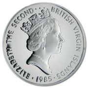 50 Cents - Elizabeth II Dolphin Fish; Silver Proof obverse image
