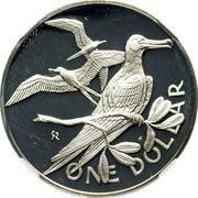 1 Dollar - Elizabeth II 2nd portrait; Silver Proof Issue, United Kingdom, 1973-1984 reverse image