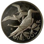 1 Dollar - Elizabeth II Silver Jubilee, United Kingdom, 1977 reverse image