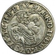 3 Kreuzers - Ferdinand II Breslau; flat collar obverse image