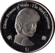 1 Dollar - Elizabeth II Princess Diana, United Kingdom, 2002 reverse image