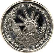 1 Dollar - Elizabeth II Statue of Liberty, United Kingdom, 2002 reverse image