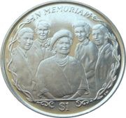 1 Dollar - Elizabeth II Queen Mother with Grandchildren, United Kingdom, 2002 reverse image