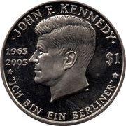 1 Dollar - Elizabeth II John F. Kennedy, United Kingdom, 2003 reverse image