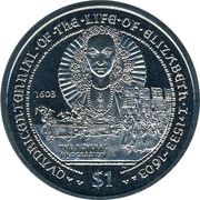 1 Dollar - Elizabeth II The Funeral Of Elizabeth I, United Kingdom, 2003 reverse image